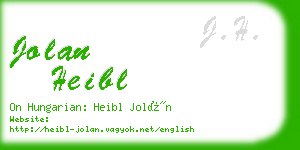 jolan heibl business card